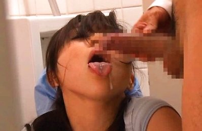 Reiko Nakamori fucking in a public toilet by her horny guy