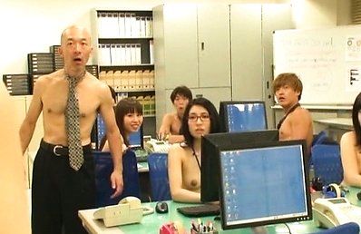 Yurie Matsushima Asian and babes come topless at boss meeting