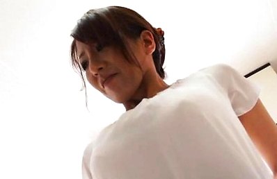 Rika Fujishita Asian showers her big hooters and puts t-shirt on