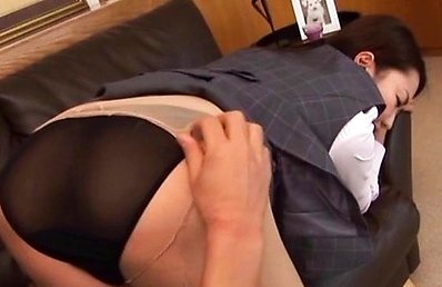 Sakura Morino Asian office lady gets tits exposed and groped