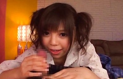 Rina Itou Asian in pyjamas takes fingers in mouth and wants dong