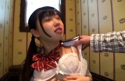 Ryouka Asakura Asian has nasty beaver fucked under uniform skirt