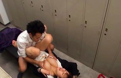 Azumi Asian with big nude cans has hairy cunt rubbed by fellow