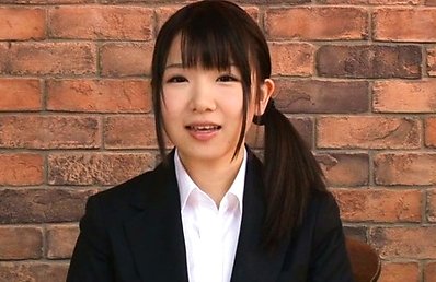Kokoa Aisu Asian takes office jacket off and sucks hard penis