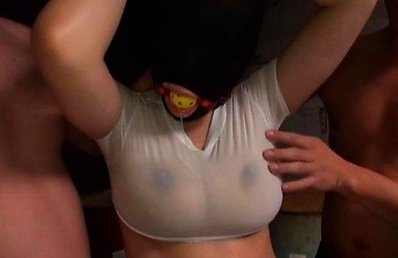 Tsukada Shiori Asian with mask on face has huge boobs oiled