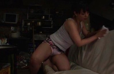 Ryoko Murakami Asian milf masturbates with object for orgasm