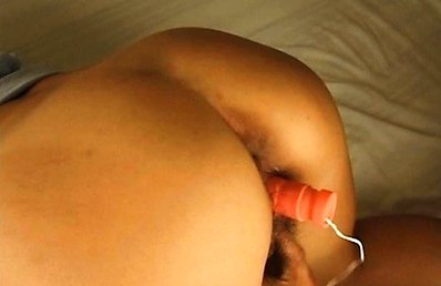 Fumika Uesugi hot Asian babe has rear vibrator insertion in pussy