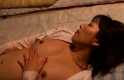 Sorami Haga Asian with firm nipples rubs clit next to her husband