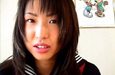 Kaori Asian honey with hot lips smiles while having labia spread