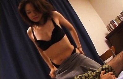 Misuzu mature Asian babe strips and performs oral sex