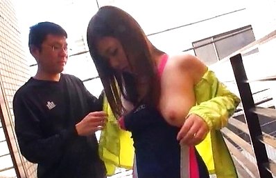 Hikaru Kawana Asian exposes tits and gets beads in her tight anus