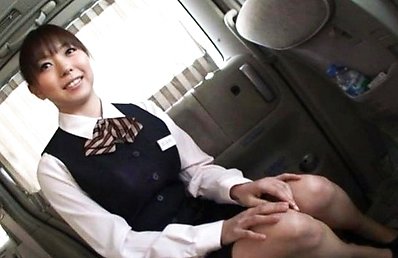Anmi Hasegawa Asian hostess sucking passenger dick in her cabin