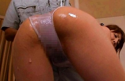Mature Misa Yuki&amp;#180;s pussy gets oiled up and shows thru panties
