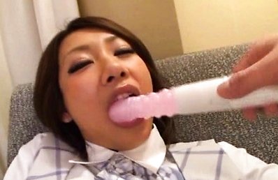 Japanese AV Model has crack licked and teased with vibrating toy