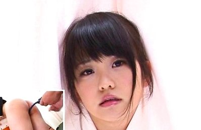 Kurumi Tachibana Asian with nude ass gets vibrator from behind