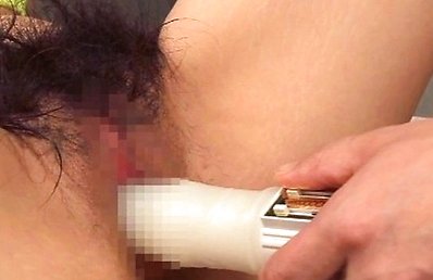 Kaho Kosugi Asian is fucked with vibrator in very hairy poonanie