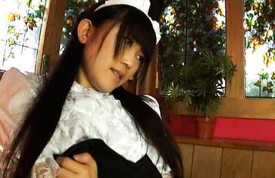 Hello Mikity naughty Asian teen in her French maid uniform