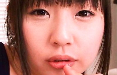 Tsubomi Asian chick in bath suit has pretty face and lips touched