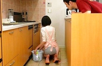 Slender cleaning lady, Hinata Hyuga is always in the mood to do her job, because every once in a while she gets fucked hard, which makes her satisfied