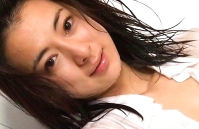Masako Umemiya Asian showers her sexy body over white shirt
