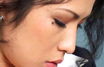 Chinami Sakai Asian gets sperm on big jugs after she sucks wang