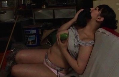 Ryoko Murakami Asian milf masturbating in front of a hidden cam