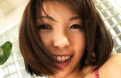 Azumi Harusaki is a sexy Japanese teen stripping her clothes off