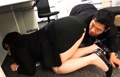 Japanese AV Model with hot ass has pussy touched over panty