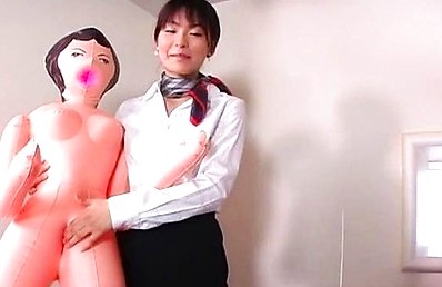 Hikaru Koto Asian in uniform sucks dude nipples and hard cock