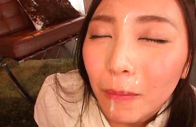 Madoka Hitomi Asian in uniform licks and sucks boner with talent