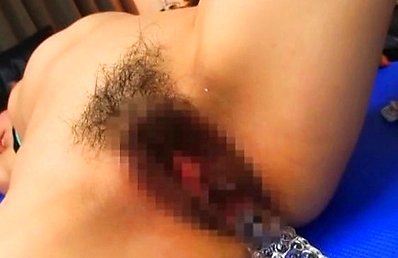 Amateur Asian with brown nipples gets vibrator from her trainer