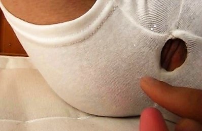 Kaori Mito Asian is fucked with finger throu&amp;#180; hole in her shorts