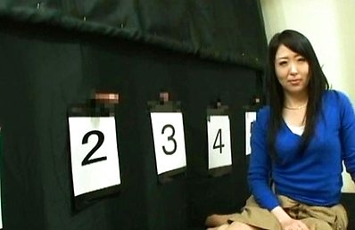 Japanese AV Model picks up one boner and sucks it through carton