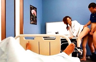 Kei Marimura Asian has cunt fucked from behind close to patient