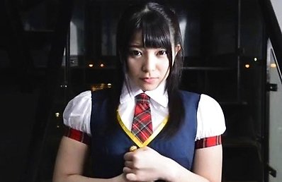 Ai Uehara Asian in uniform sucks phallus with her skilled mouth