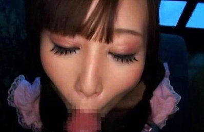 Erika Megu Asian sucks tool and spreads legs to caress her peach