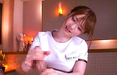 Yui Nishikawa Asian pays much attention to suck and rub cock