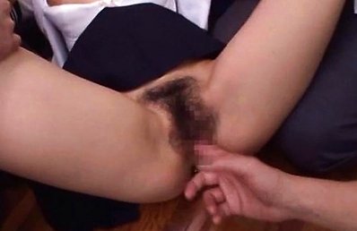 Mao Hamasaki Asian busty sucks cocks and gets hairy twat fingered